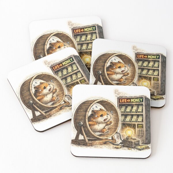 Item preview, Hamster Endless Work Cycle Sticker – Deep Life Humor Animal Art designed and sold by Felixuss.