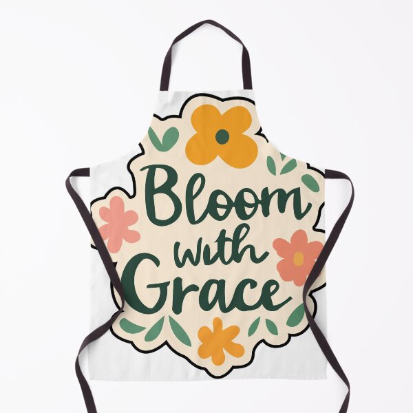 Item preview, Bloom With Grace Floral Design | Cute Positive Quote | Retro Aesthetic Flower Art designed and sold by lilastonart.