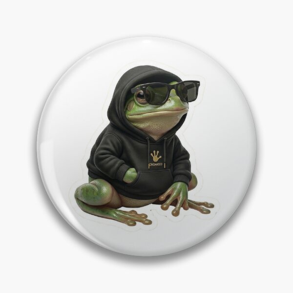Item preview, Cool Frog in Hoodie & Sunglasses - Croaked Streetwear designed and sold by Arts Paradise.
