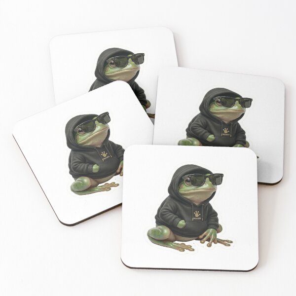 Item preview, Cool Frog in Hoodie & Sunglasses - Croaked Streetwear designed and sold by Arts Paradise.