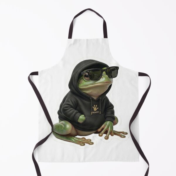 Item preview, Cool Frog in Hoodie & Sunglasses - Croaked Streetwear designed and sold by Arts Paradise.