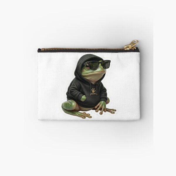 Item preview, Cool Frog in Hoodie & Sunglasses - Croaked Streetwear designed and sold by Arts Paradise.