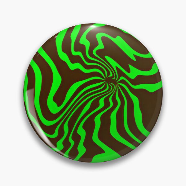 Item preview, Psychedelic Lime Green and Espresso Brown Swirl Pattern designed and sold by MaisonMaroMara.