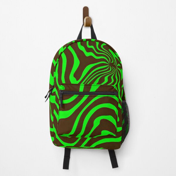Item preview, Psychedelic Lime Green and Espresso Brown Swirl Pattern designed and sold by MaisonMaroMara.