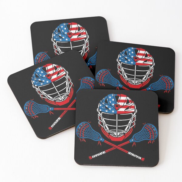Item preview, USA Lacrosse Helmet American Flag Patriotic Sports Team Athlete Game Day Art designed and sold by Serene woods.