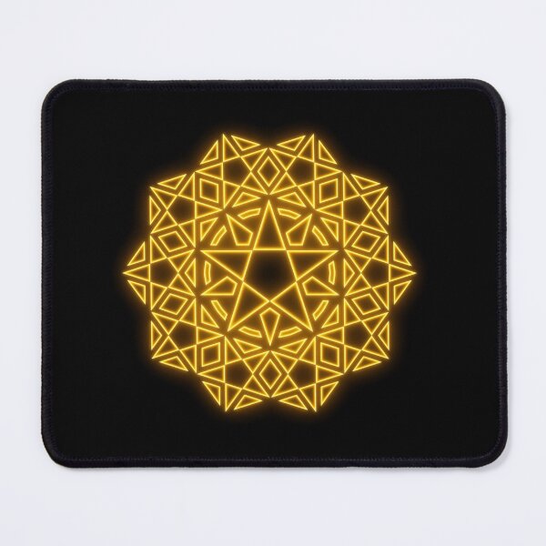 Item preview, Crop circle yellow neon star designed and sold by MessageToEarth.