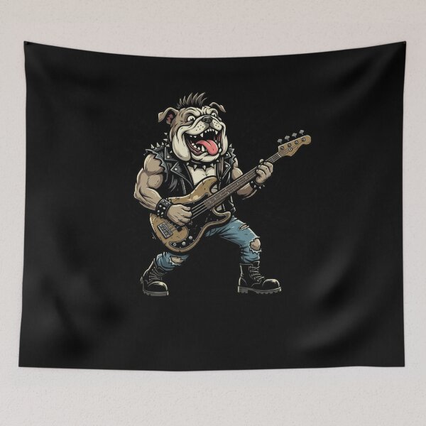 Item preview, Punk Rock Bulldog Bass Player Dog Music designed and sold by snowry.