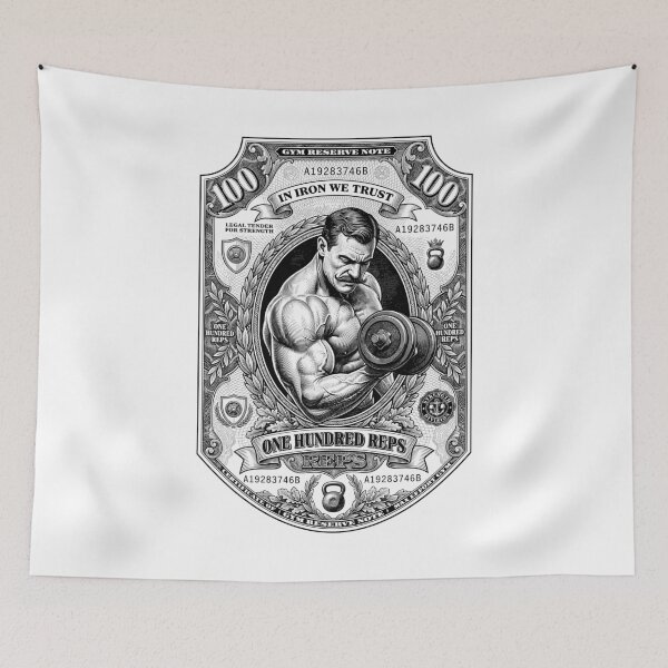 Item preview, Funny Gym Vintage Bodybuilder Banknote Money Bodybuilding designed and sold by GrandeDuc.