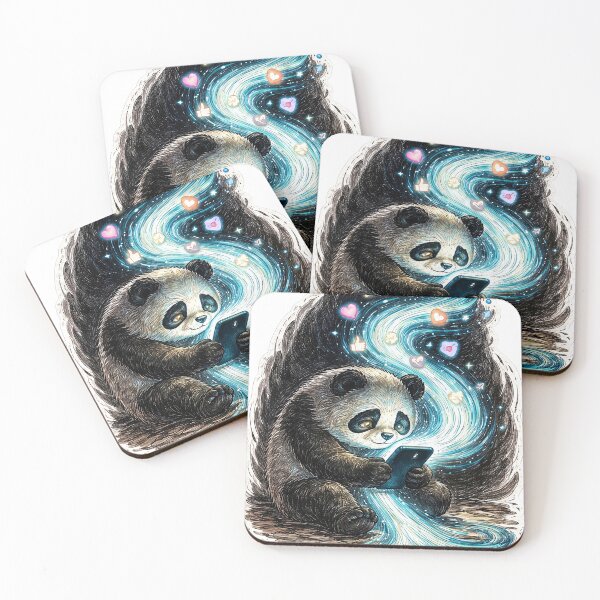 Artikelvorschau, Panda-Handy-Sucht-Aufkleber – Tiefgründiger Tierhumor aus dem modernen Leben entworfen und verkauft von Felixuss.