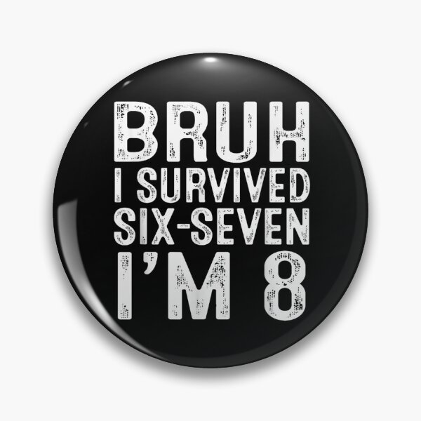 Item preview, Bruh I Survived Six-Seven I am 8 Funny Kids Birthday Celebration Quote designed and sold by Phil Ben.