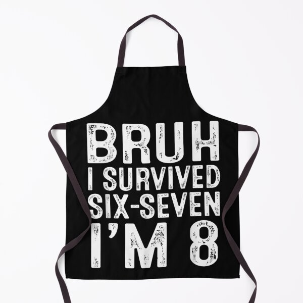 Item preview, Bruh I Survived Six-Seven I am 8 Funny Kids Birthday Celebration Quote designed and sold by Phil Ben.