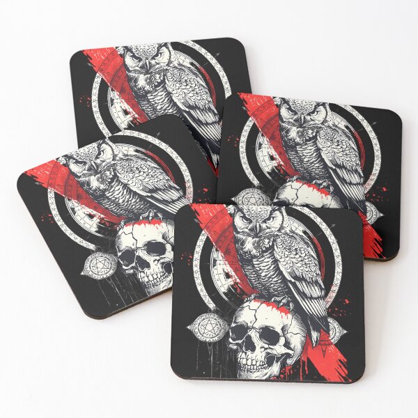 Item preview, Blood Moon Owl Skull Sketch designed and sold by ShopSpire.