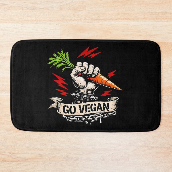 Item preview, Vegan Fist Carrot Go Vegan Punk designed and sold by Cat-butt-shirts.