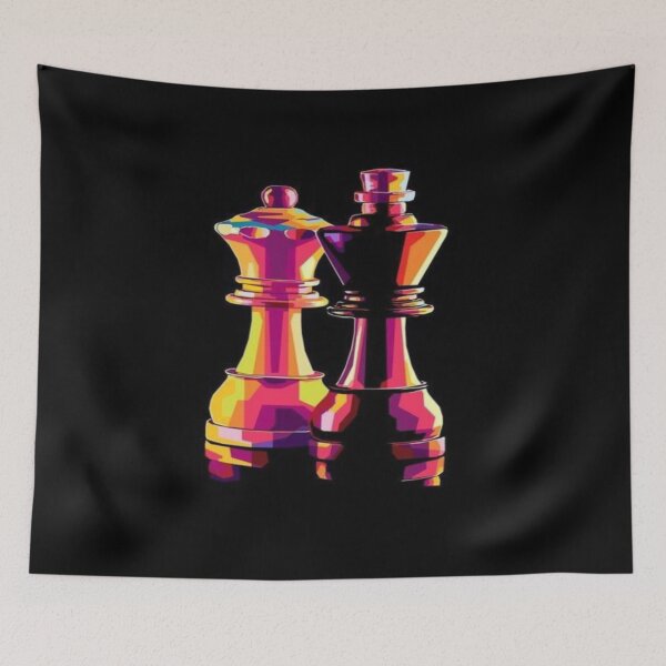 Item preview, Neon chess Royal duel drawing  designed and sold by NivyasArtistry.