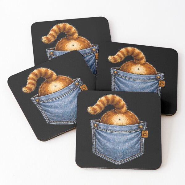 Item preview, Pocket Cat Butt Fake Pocket Funny Cat designed and sold by Cat-butt-shirts.