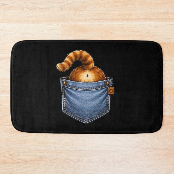Item preview, Pocket Cat Butt Fake Pocket Funny Cat designed and sold by Cat-butt-shirts.