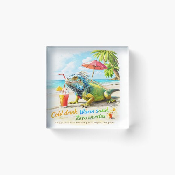Item preview, Cold drink. Warm sand. Zero worries. designed and sold by Peace,love,andbeaches.