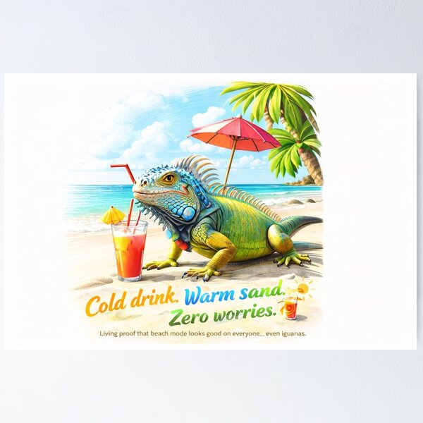 Item preview, Cold drink. Warm sand. Zero worries. designed and sold by Peace,love,andbeaches.