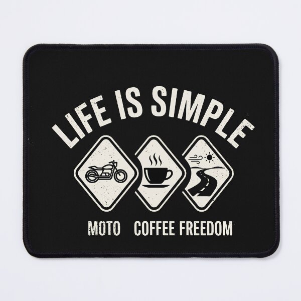 Item preview, Life is Simple: Motorcycle, Coffee & Freedom - Vintage Biker Style designed and sold by LV-creator.