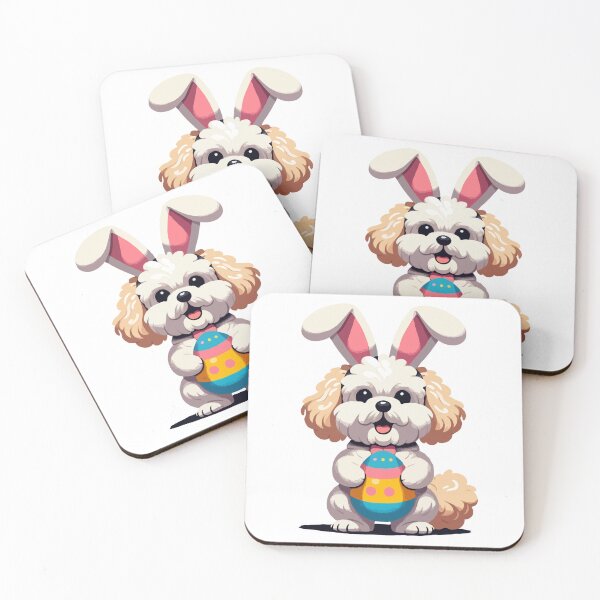 Item preview, Maltipoo Easter Bunny Cute Puppy Dog Gift Design designed and sold by CyfroweMysli.