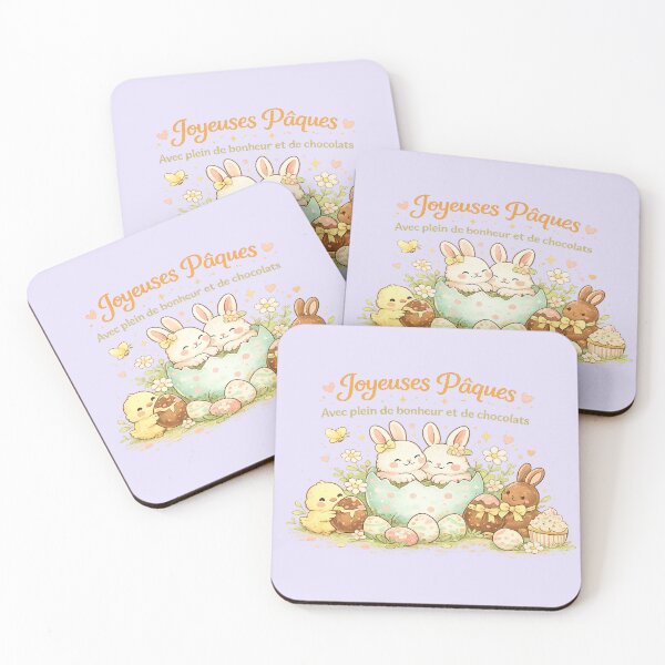 Item preview, Joyeuses Pâques Easter Delights – Cute French Easter Bunny Pastel Aesthetic Gift designed and sold by warlistop.
