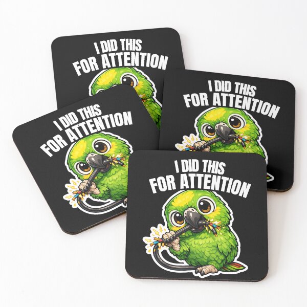 Item preview, I Did This For Attention – Funny Amazon Parrot Owner Gift designed and sold by FeatherChaos.