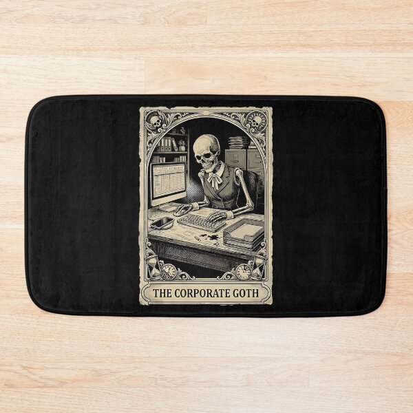Item preview, Corporate Goth Tarot Card Skeleton Funny Office Worker designed and sold by ElaineZPink.