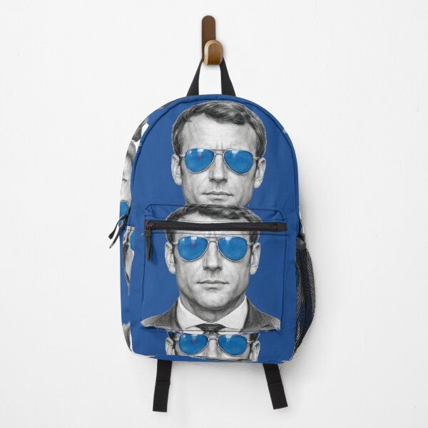Item preview, Portrait of Emmanuel Macron, President of the French Republic, wearing his famous aviator-style sunglasses. designed and sold by Alan-David.