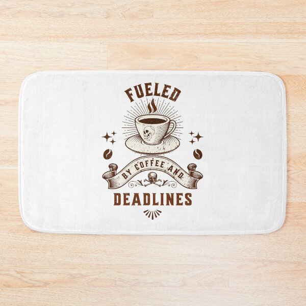 Item preview, Fueled By Coffee And Deadlines Funny Coffee Gift designed and sold by Patina & Pixel.