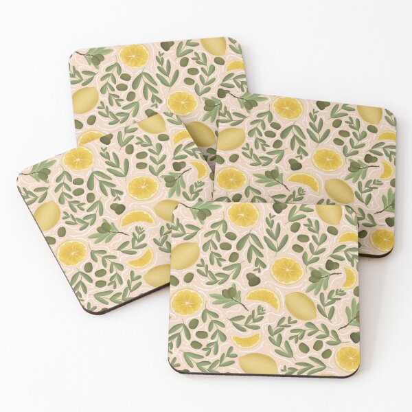 Item preview, Mediterranean Lemon and Green Olive Seamless Pattern designed and sold by Seamlessly Buffalo.