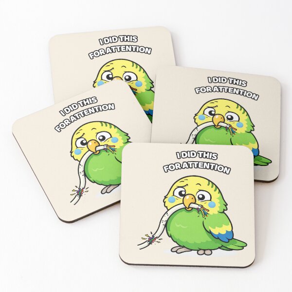 Item preview, I Did This For Attention – Funny Budgie Parakeet Owner Gift designed and sold by FeatherChaos.