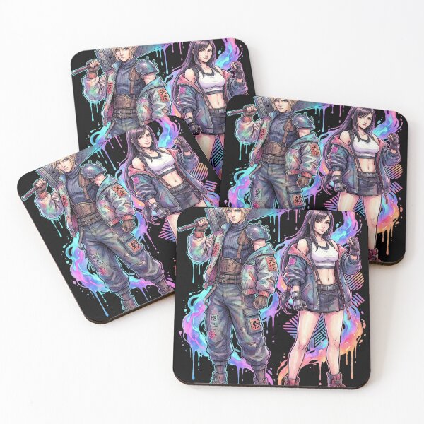 Item preview, Final Fantasy 7 Tifa Lockhart and Cloud Strife Iconic Duo Design designed and sold by Senpaiwaves.