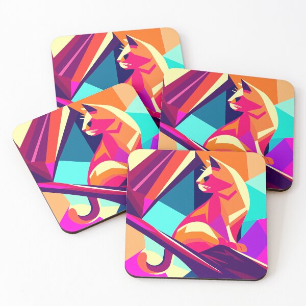 Item preview, Geometric cat designed and sold by elife.ds.