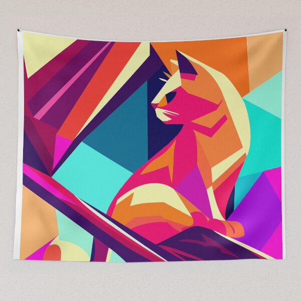 Item preview, Geometric cat designed and sold by elife.ds.