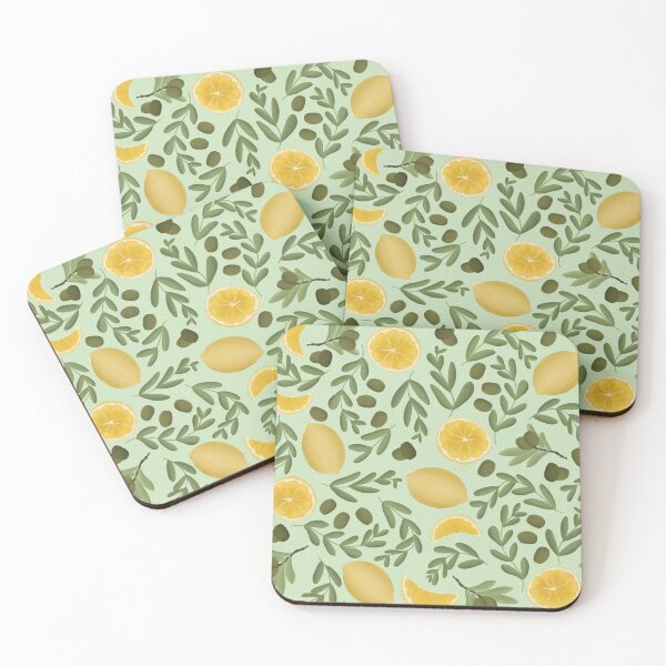 Item preview, Mediterranean Lemon and Green Olive Seamless Pattern designed and sold by Seamlessly Buffalo.