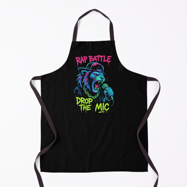 Item preview, Neon Graffiti Rapping Lion Rap Battle designed and sold by SholoStudio.