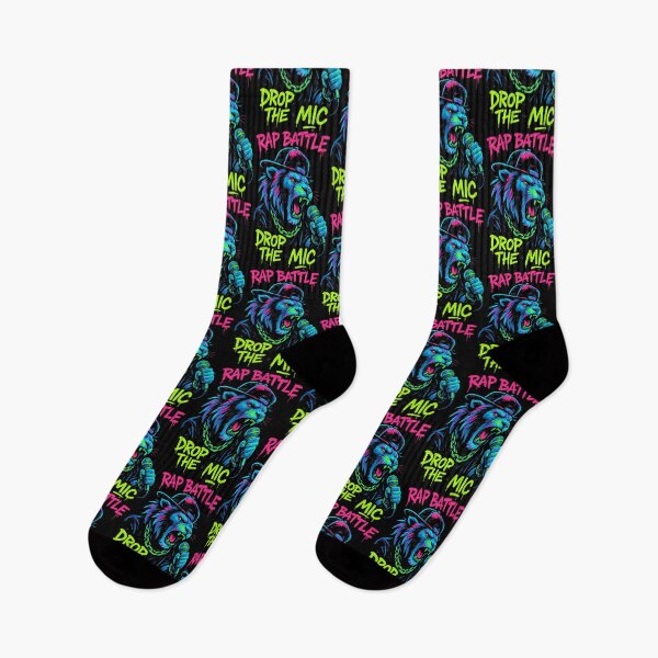 Item preview, Neon Graffiti Rapping Lion Rap Battle designed and sold by SholoStudio.