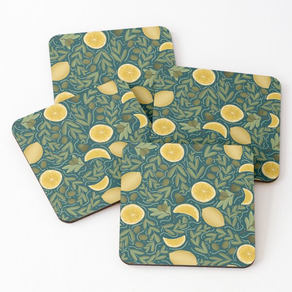 Item preview, Mediterranean Lemon and Green Olive Seamless Pattern designed and sold by Seamlessly Buffalo.