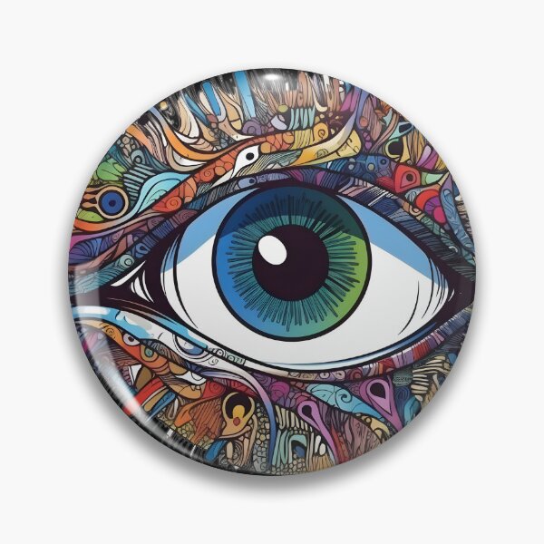 Item preview, Colorful Abstract Human Eye Psychedelic Art Vision Illustration designed and sold by CyfroweMysli.