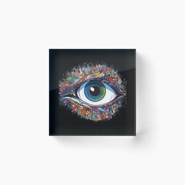 Item preview, Colorful Abstract Human Eye Psychedelic Art Vision Illustration designed and sold by CyfroweMysli.