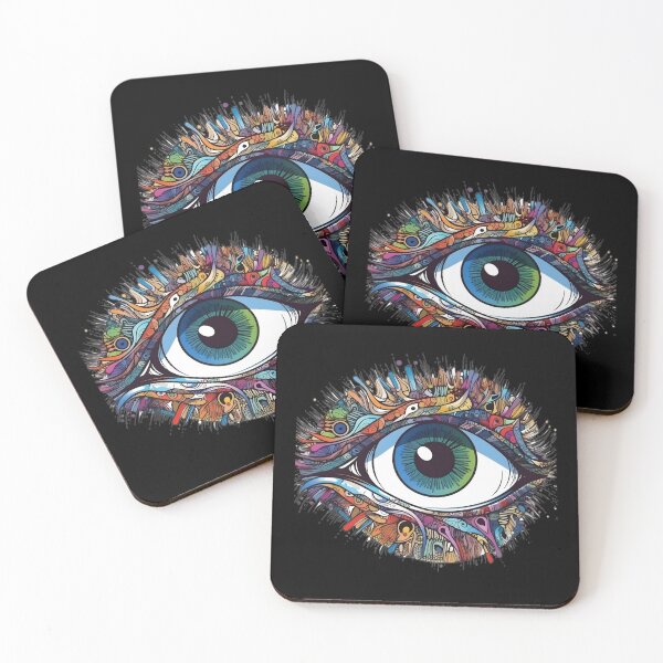 Item preview, Colorful Abstract Human Eye Psychedelic Art Vision Illustration designed and sold by CyfroweMysli.