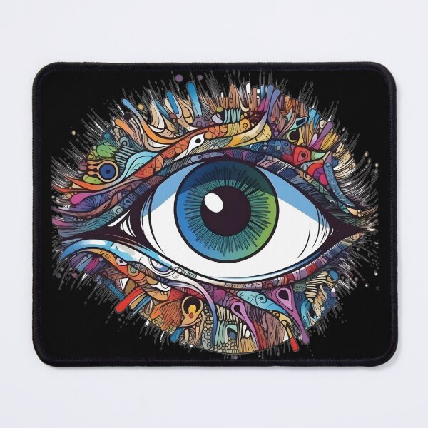 Item preview, Colorful Abstract Human Eye Psychedelic Art Vision Illustration designed and sold by CyfroweMysli.