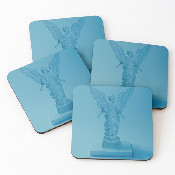 Item preview, Crystal Glass Guardian Angel - 3D Teal Water Sculpture designed and sold by CMYK-Glass.
