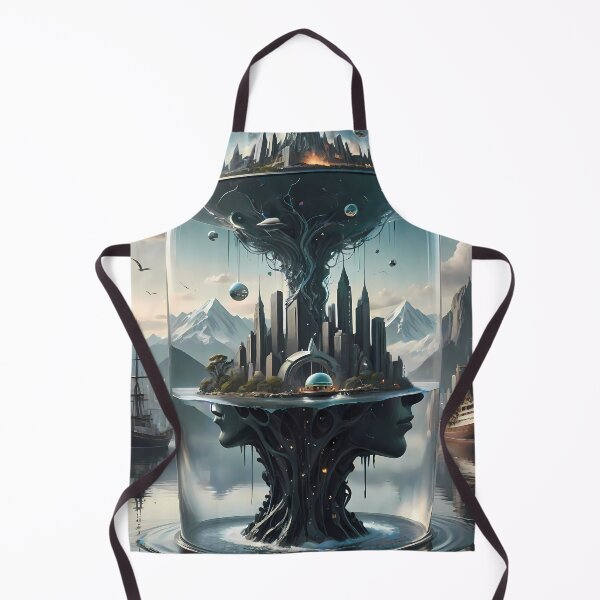 Item preview, Futuristic Dream City Encased In Glass Above Water designed and sold by ArtaFutura.
