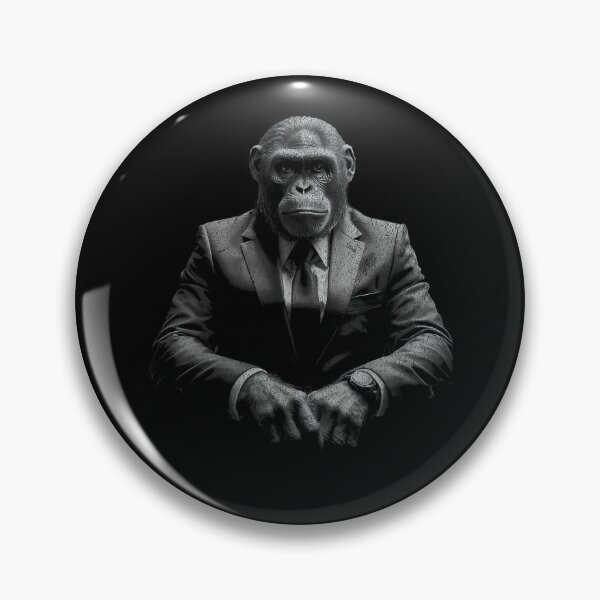 Item preview, Corporate Monkey Ape in Suit Worker Cute Retro Vintage Zoo designed and sold by ElaineZPink.