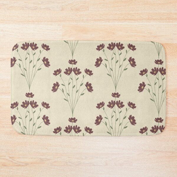 Aperçu de l'œuvre Motif floral cosmos vintage sombre créée et vendue par Seamlessly Buffalo.