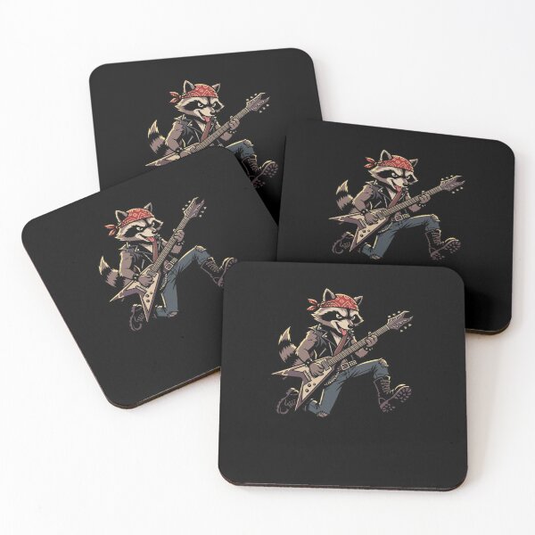 Item preview, Raccoon Rocker Playing Electric Guitar Music designed and sold by snowry.