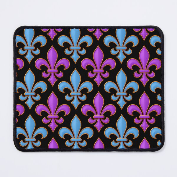 Item preview, Black Blue Purple Fleur-de-lis Design designed and sold by PatternTitan.