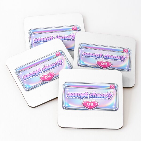 Item preview, Accept Chaos Holographic Y2K Heart  designed and sold by jgvisualarts.