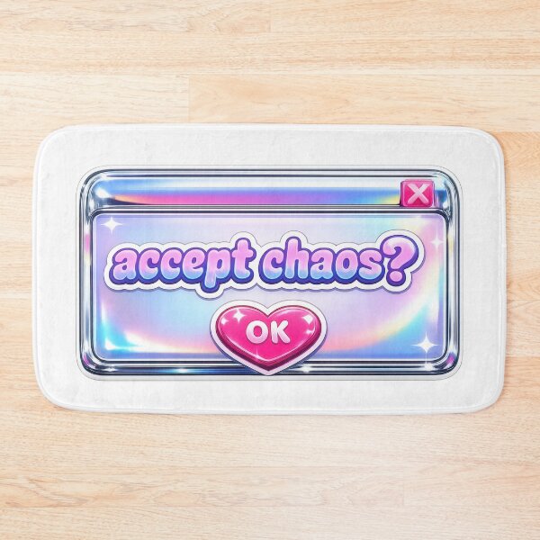 Item preview, Accept Chaos Holographic Y2K Heart  designed and sold by jgvisualarts.